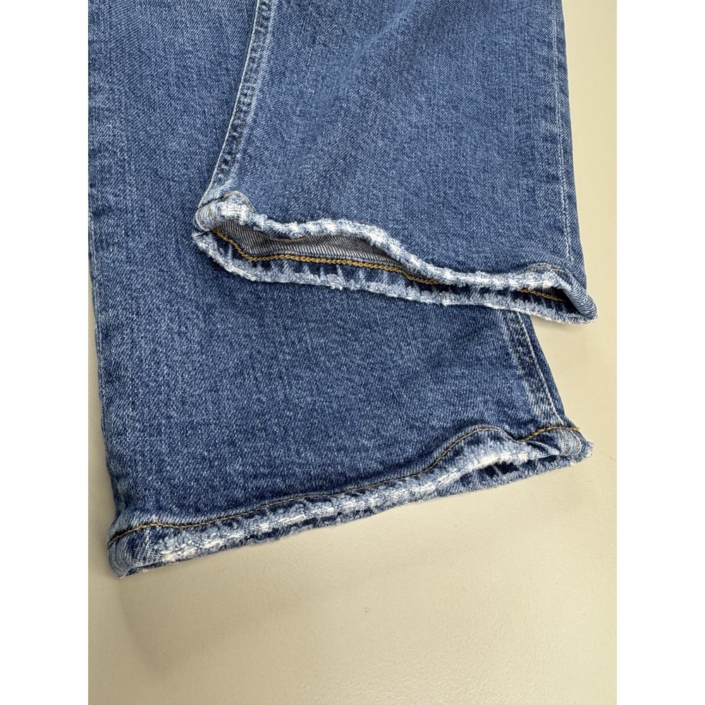 AGOLDE Kye Straight Jeans Womens 28 Blue Vintage Wash Cropped High Rise Boho - Picture 4 of 14